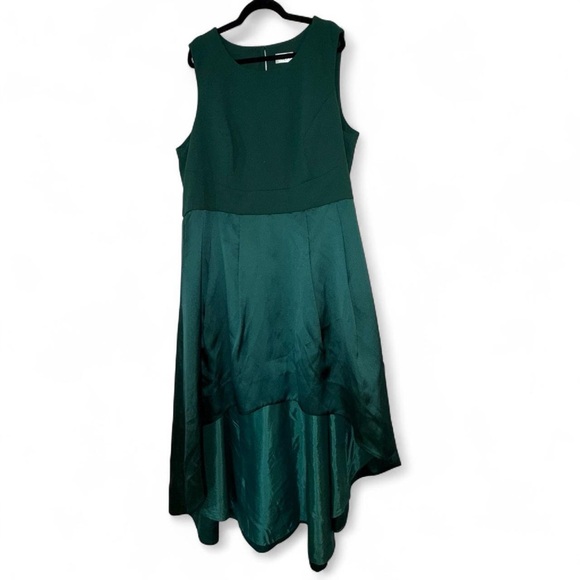 eliza j emerald green dress Eliza J Velvet Mock Neck Blouson Gown EJ1M9028 main image 0